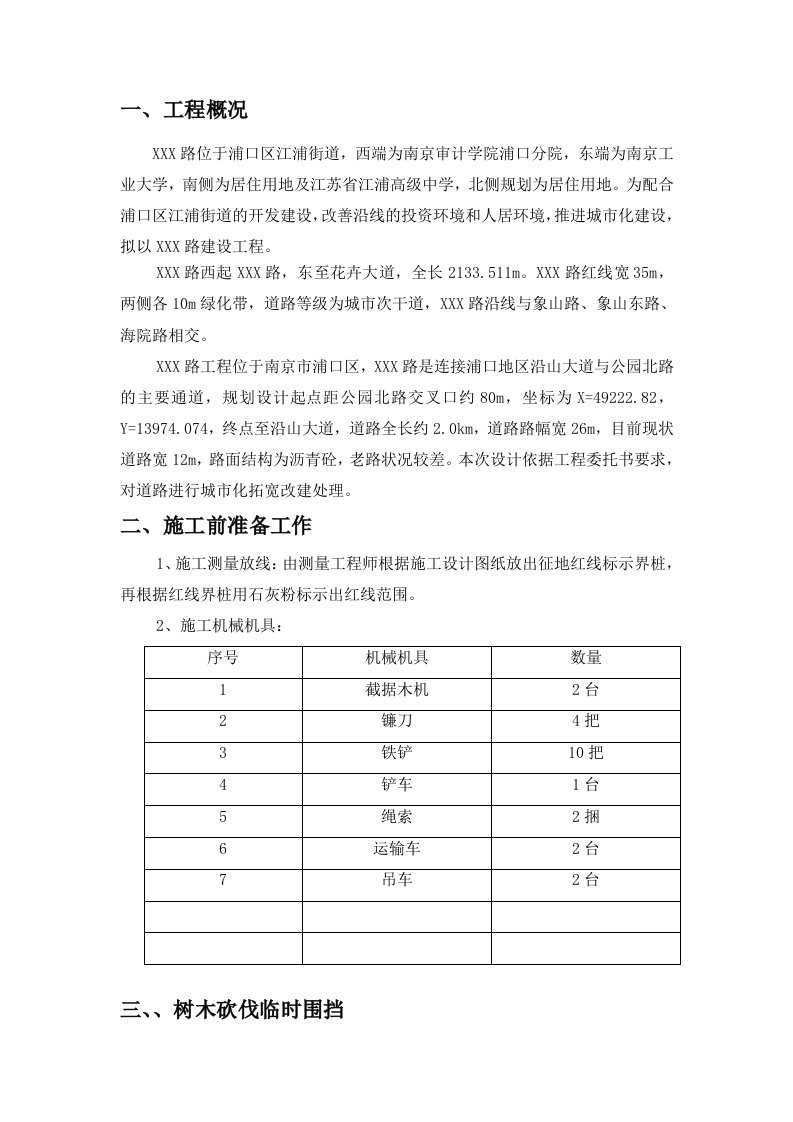 树木砍伐安全专项方案