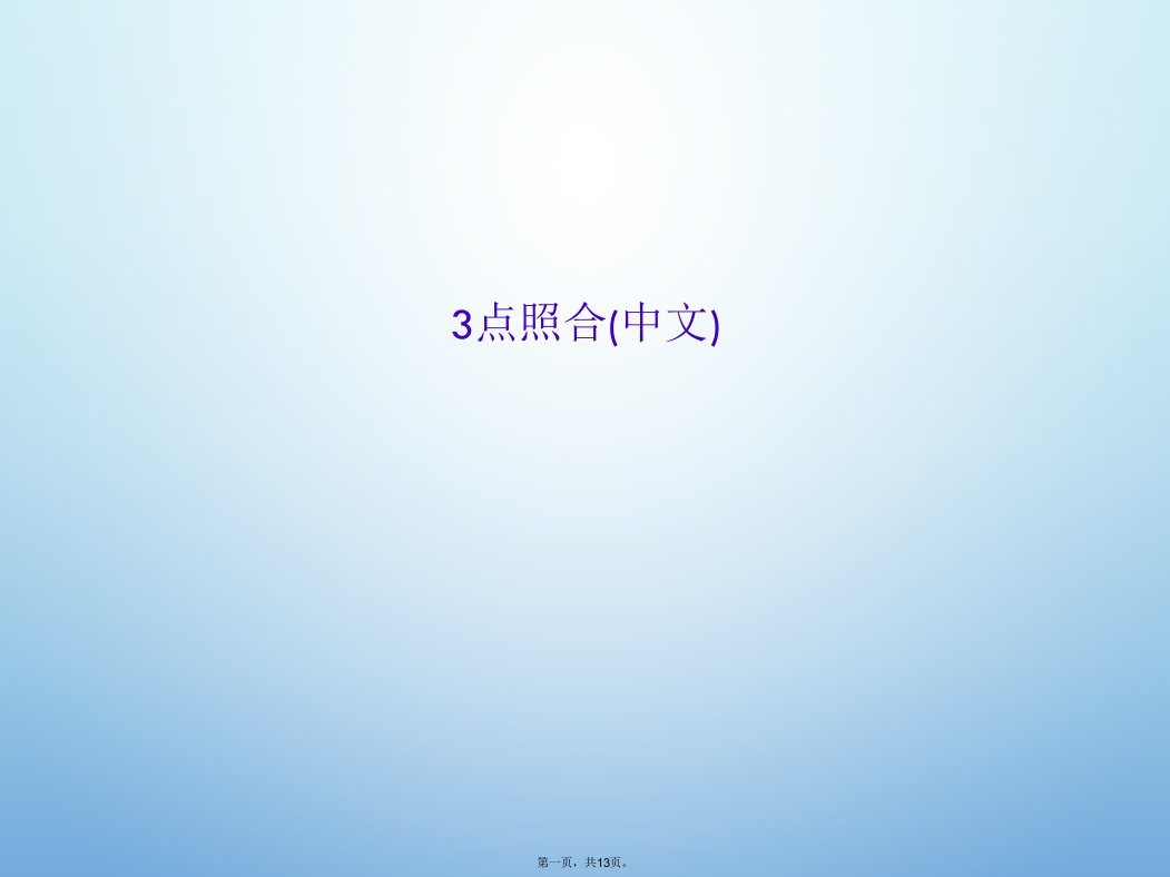 3点照合(中文)