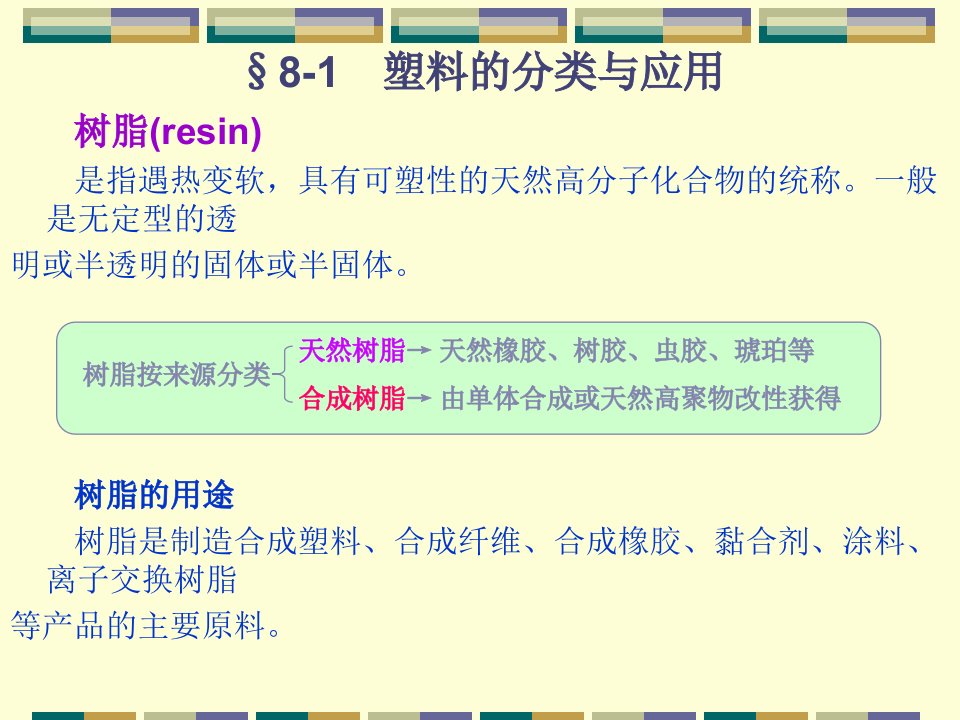 合成树脂及塑料性能简介课件