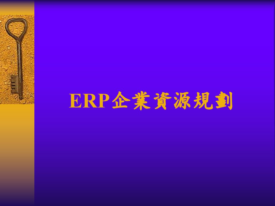 ERP企業資源規劃