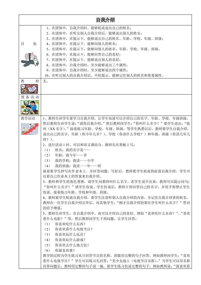 自闭症儿童社会情绪技能训练课程七自我介绍