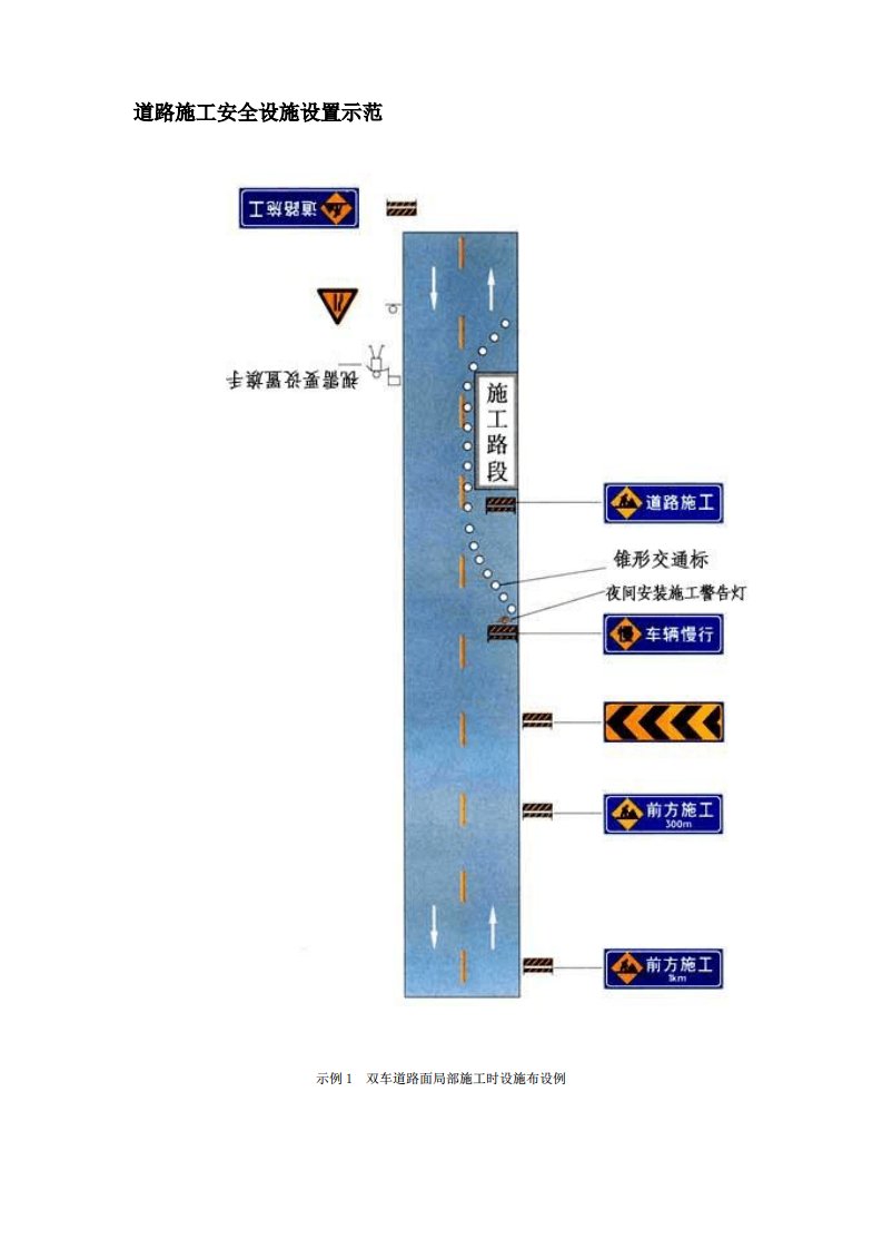 道路施工安全设施设置示范