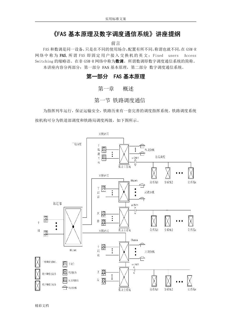 FAS基本原理及数字调度通信系统