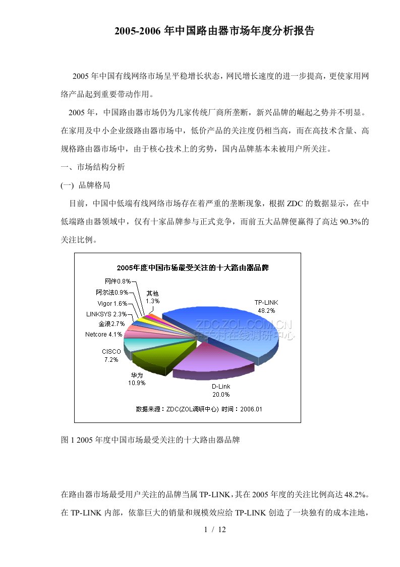 中国路由器市场年度分析报告