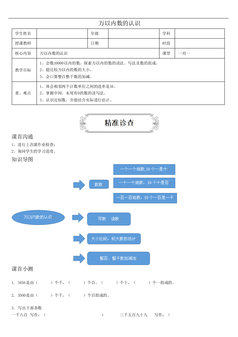 【2021年期末单元重难点拔高】人教版二年级下册-第七单元-万以内数的认识-教师版