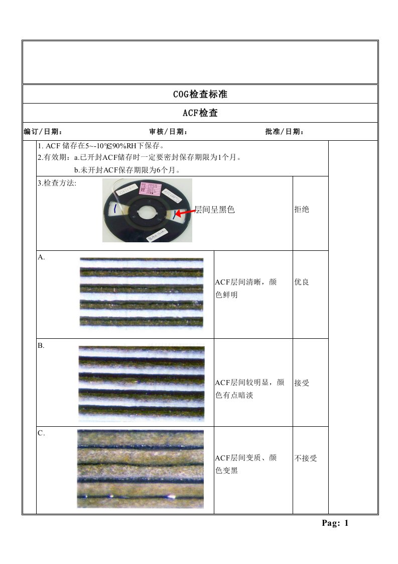 COG操作检查标准.xls