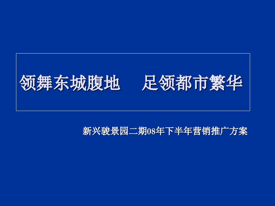 推荐-新兴骏景园二期营销推广房产策划经典案例实战案例