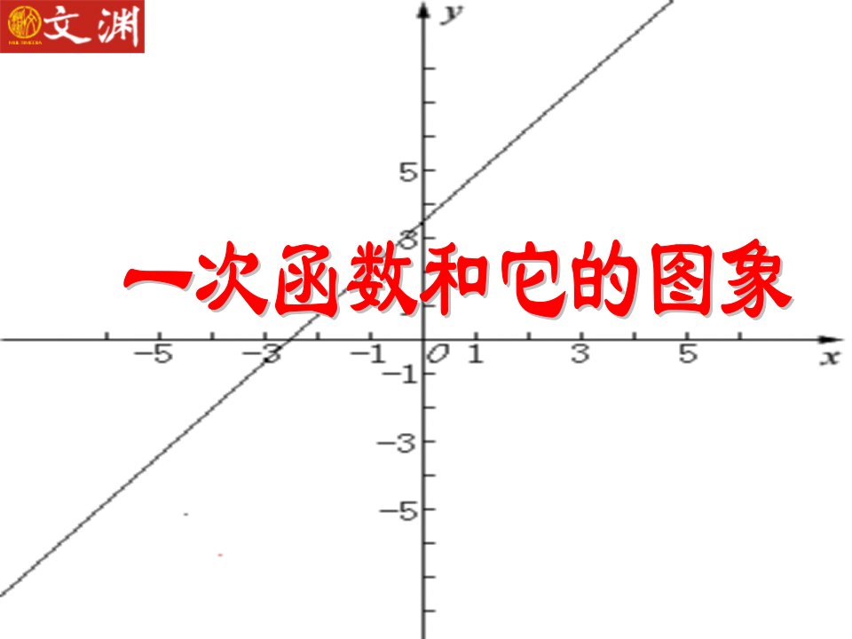 一次函数和它的图象