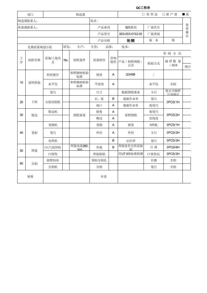 QC工程表-范本