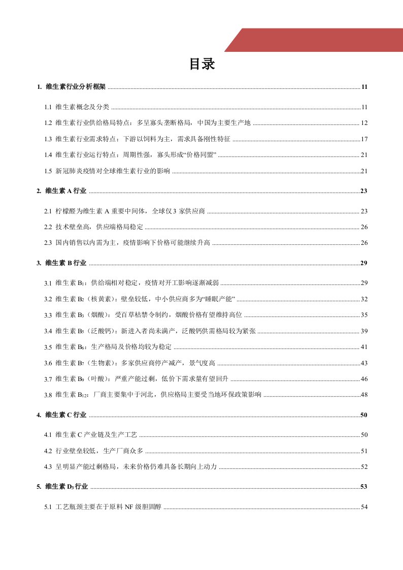 13个主要维生素品种生产工艺与市场格局解析