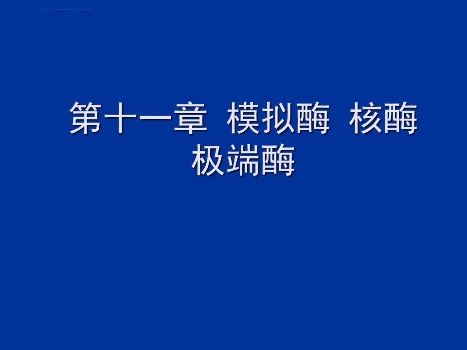 第十一章模拟酶核酶极端酶