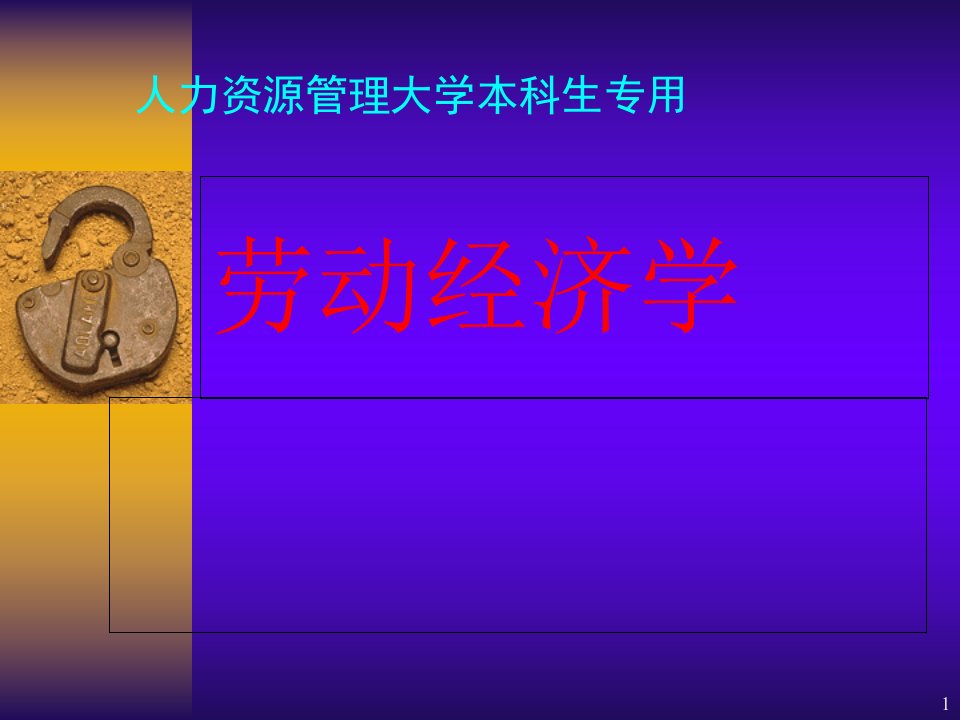 劳动经济学导论ppt课件