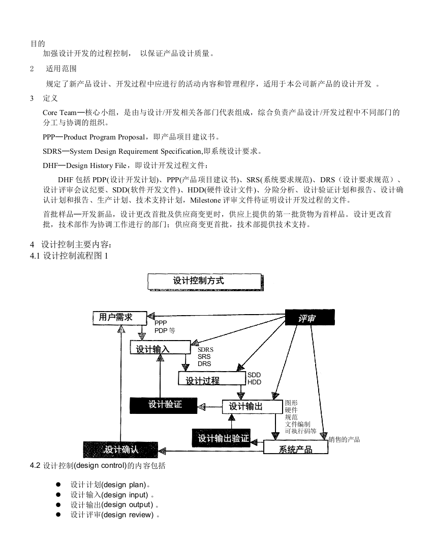 产品设计开发管制流程