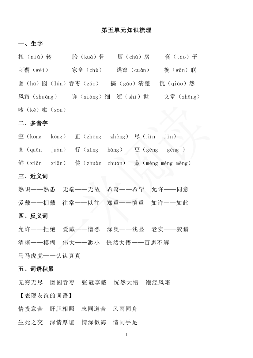 《单元小结》备课资料包1_知识小结