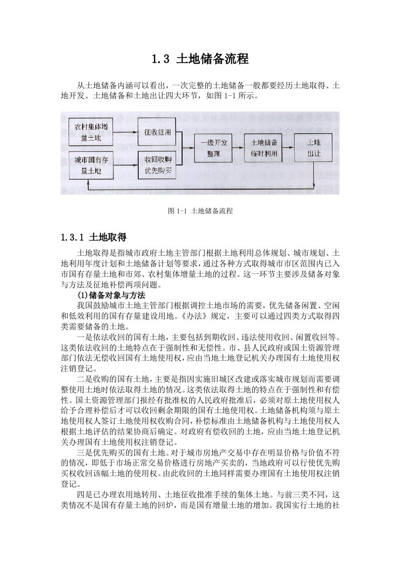 土地储备流程