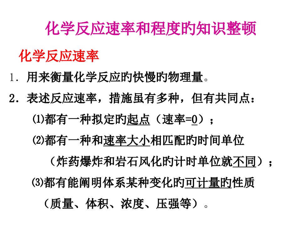 化学反应速率及限度省名师优质课赛课获奖课件市赛课一等奖课件