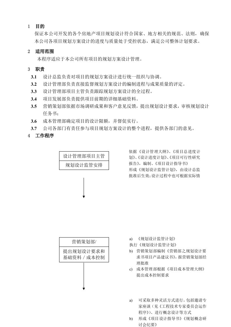 项目规划设计控制程序