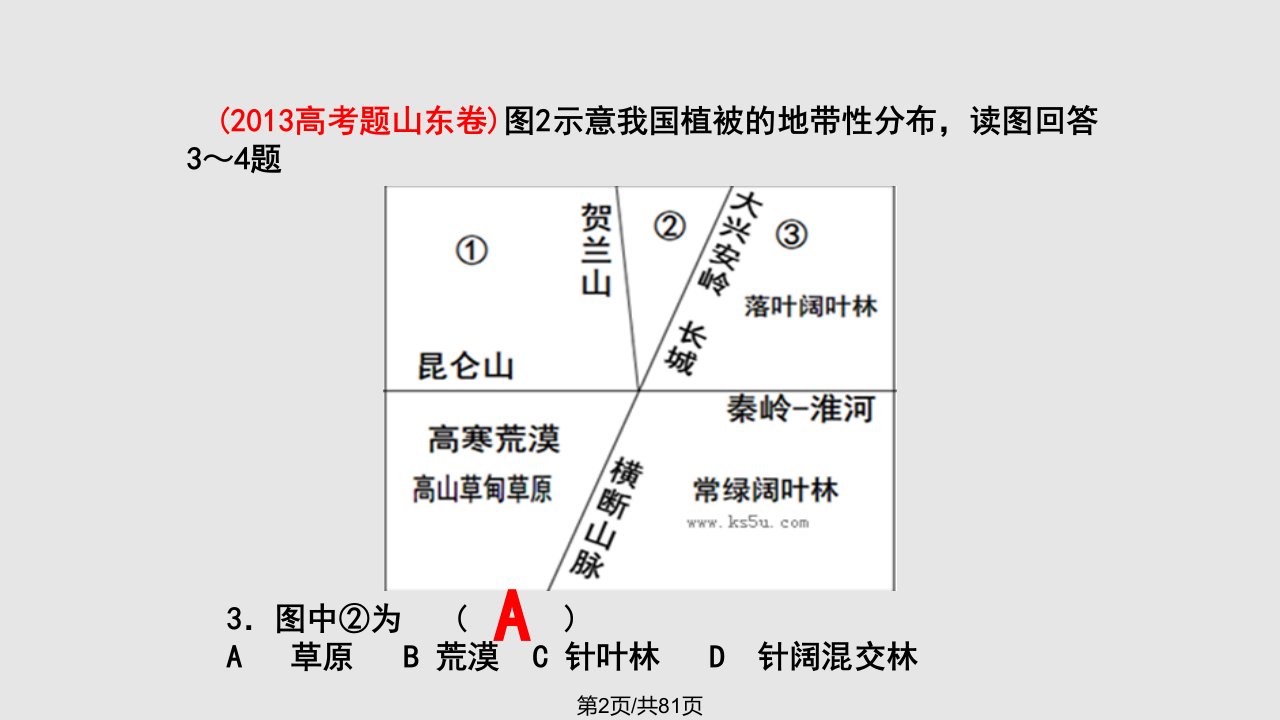 自然地理环境整体性与差异性课件