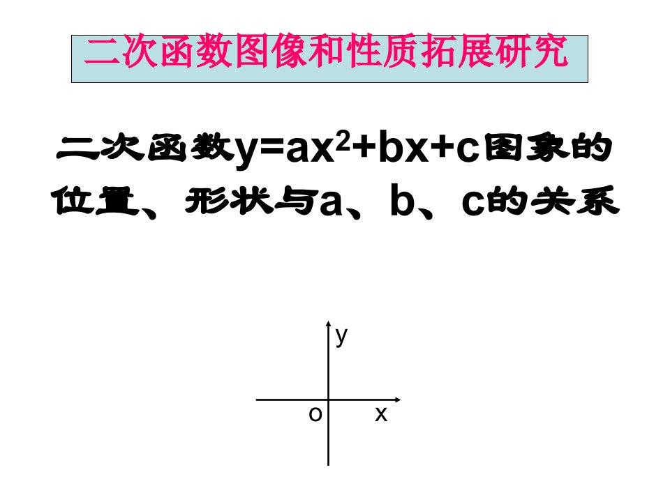 二次函数图像与abc的关系