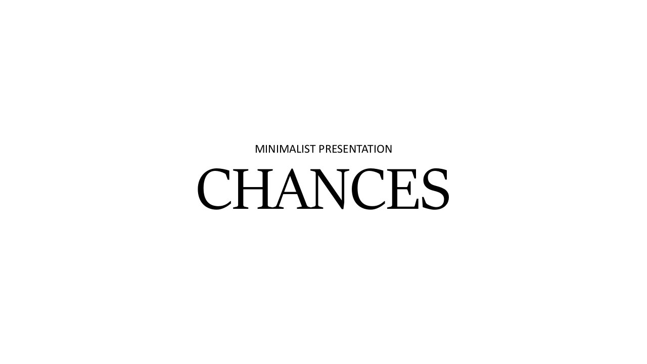 白色图文排版设计PPT模板Chances