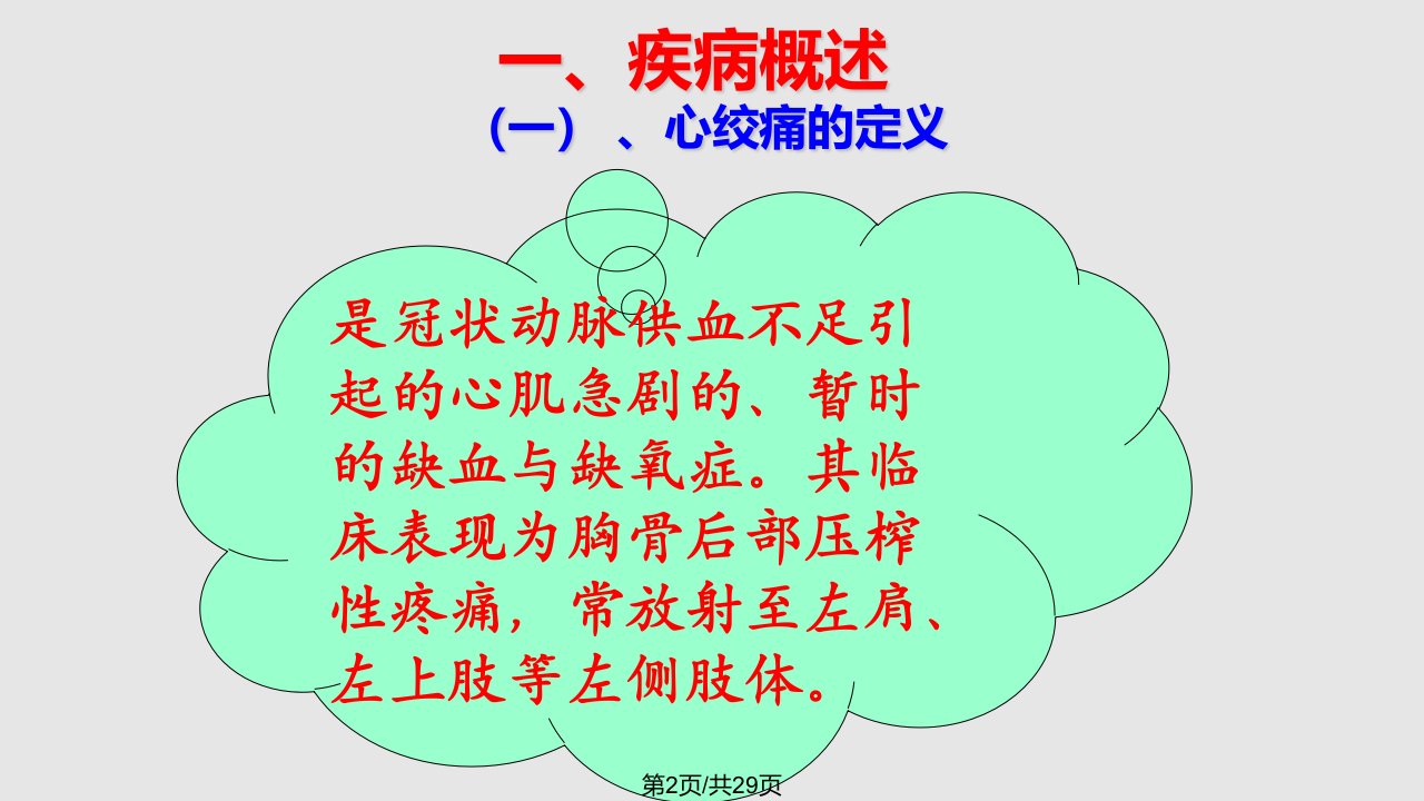 心绞痛病人的护理