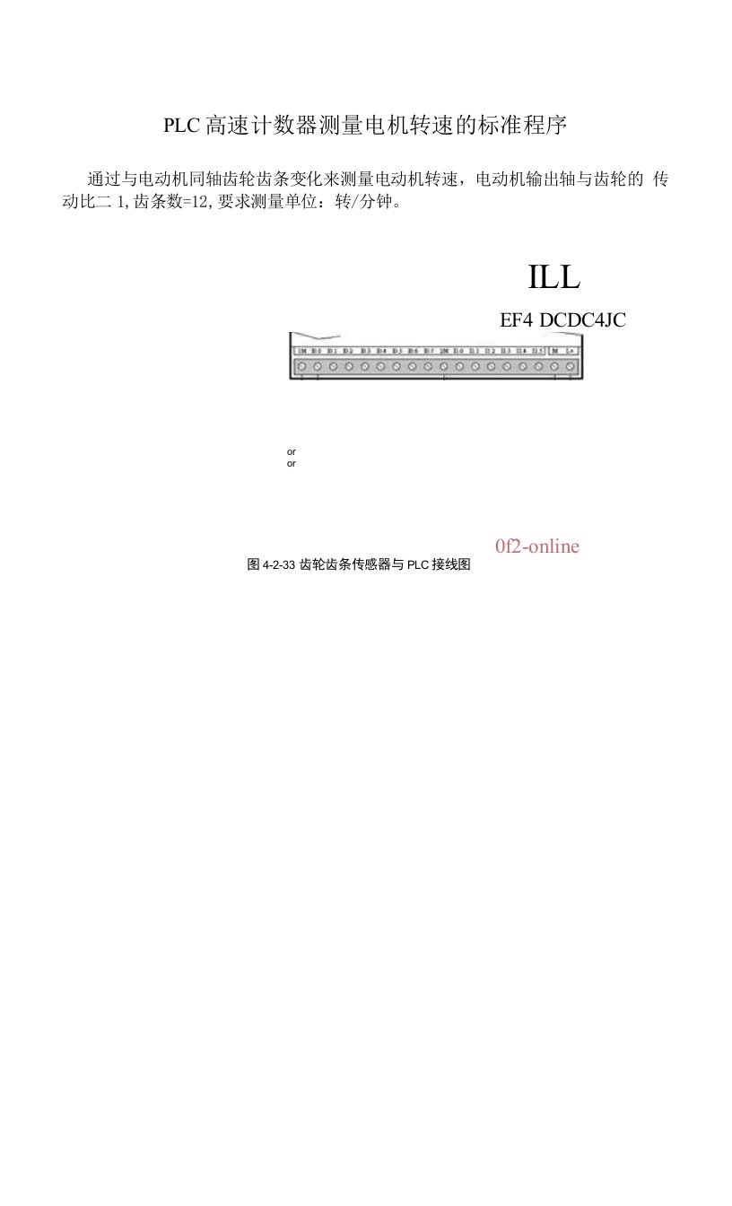 PLC高速计数器测量电机转速的标准程序