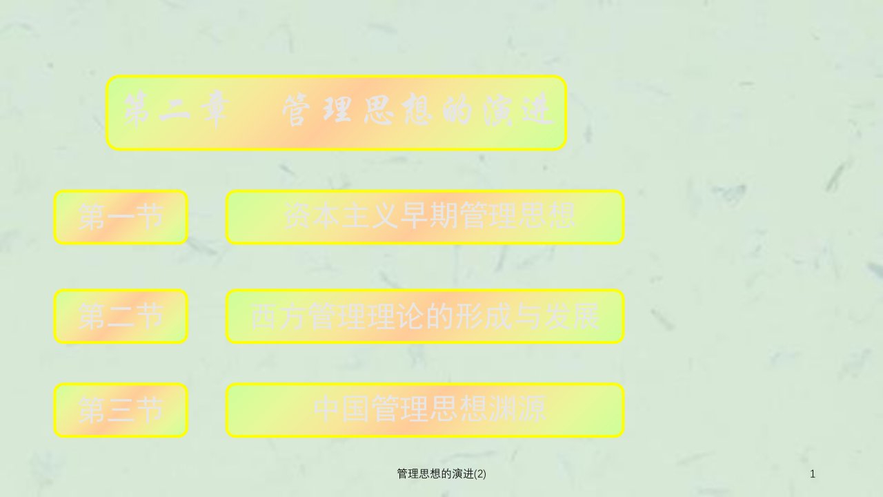 管理思想的演进2课件