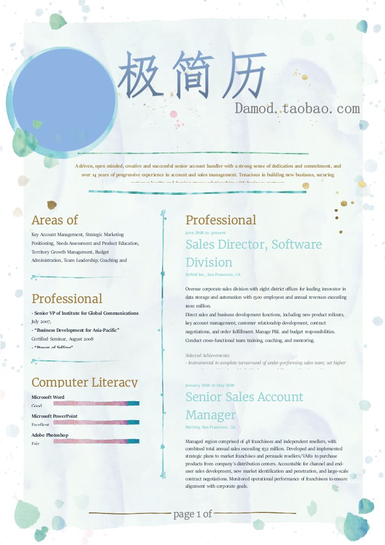 BellaBlue-Resume-Template