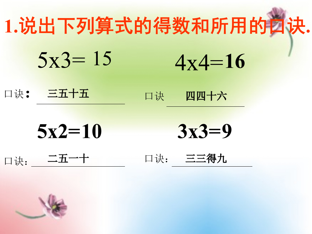 6的乘法口诀ppt(青岛版小学数学第三册二年级上第四单元凯蒂学艺)