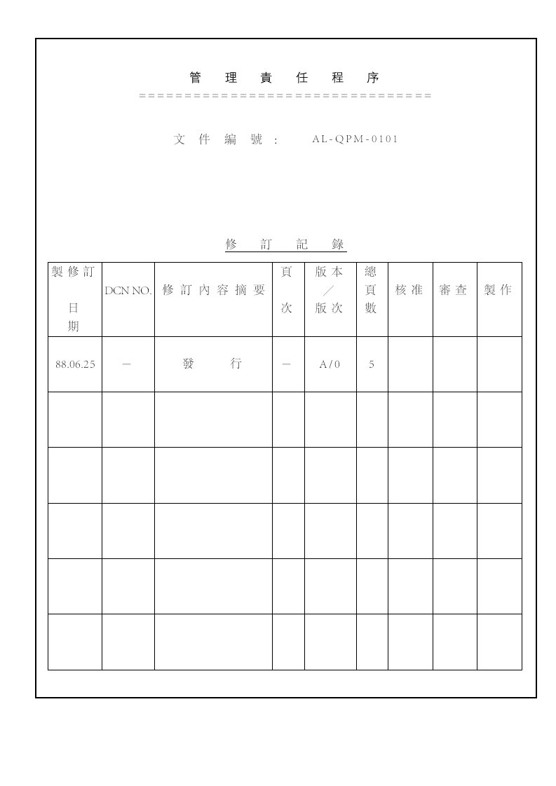 贸易公司iso9000程序书ISO金御程序书