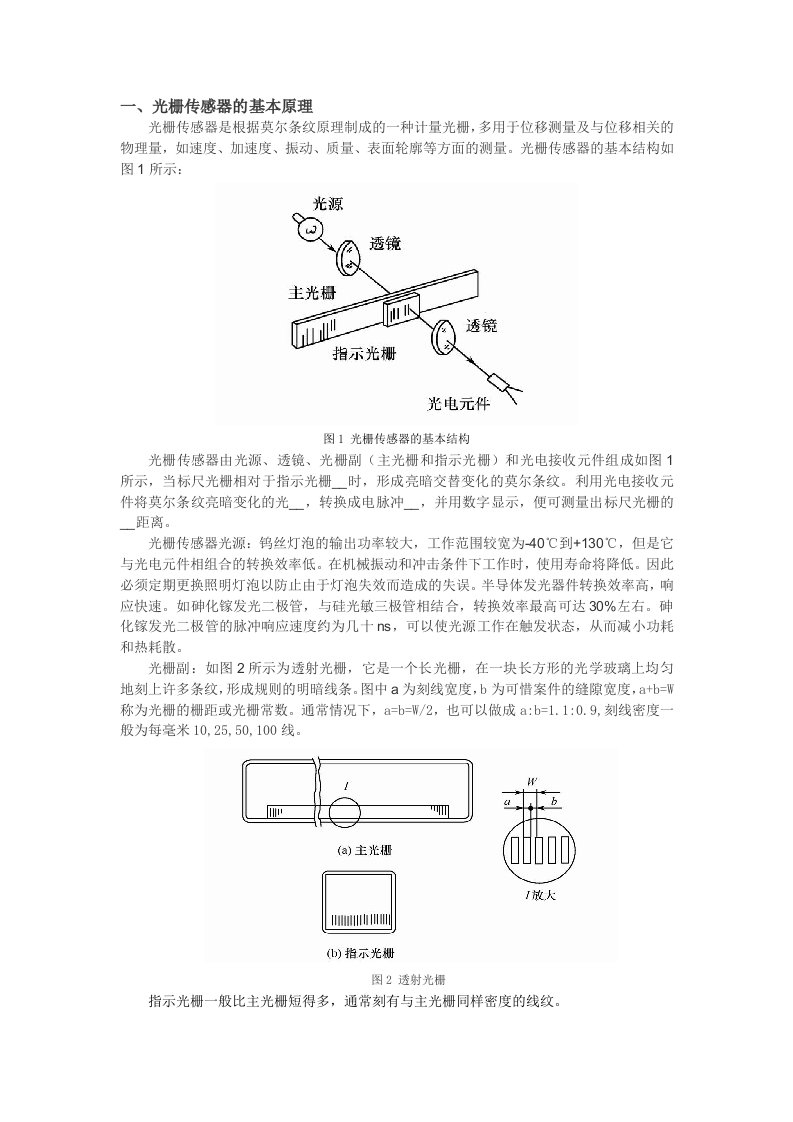 光栅传感器工作原理