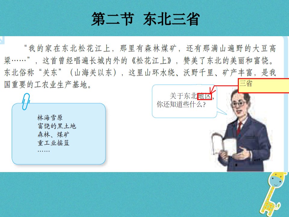 八年级地理下册第六章第二节东北三省课件（新版）商务星球版