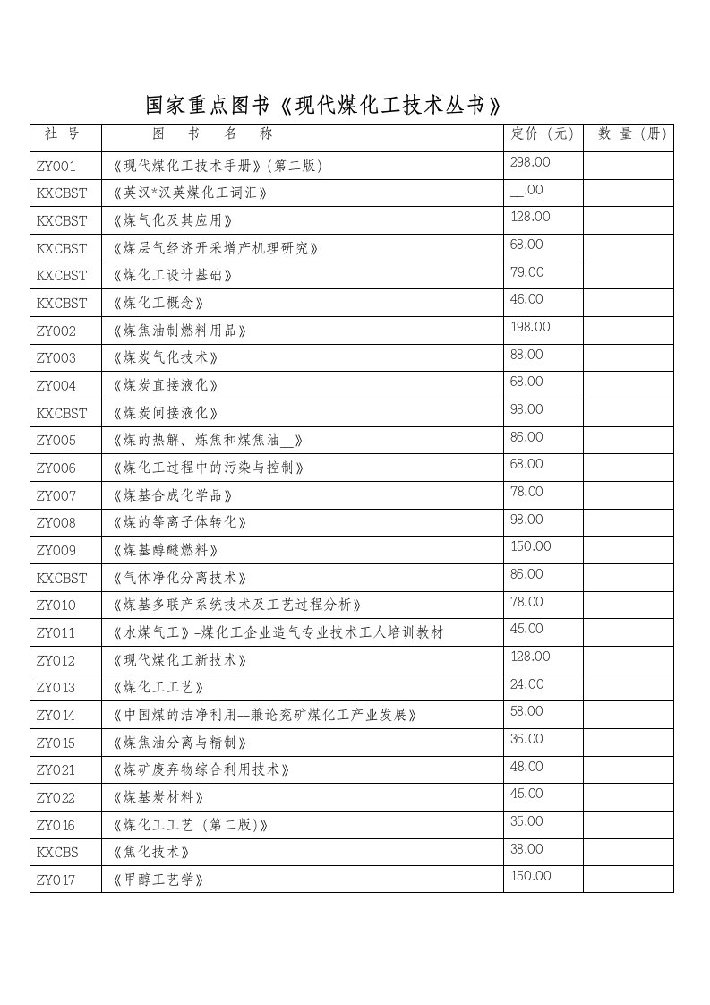 《现代煤化工技术手册》