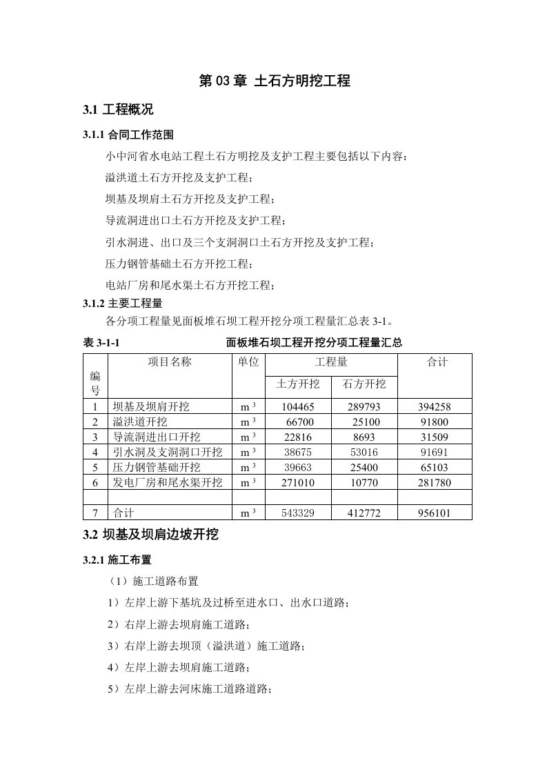 土石方明挖工程