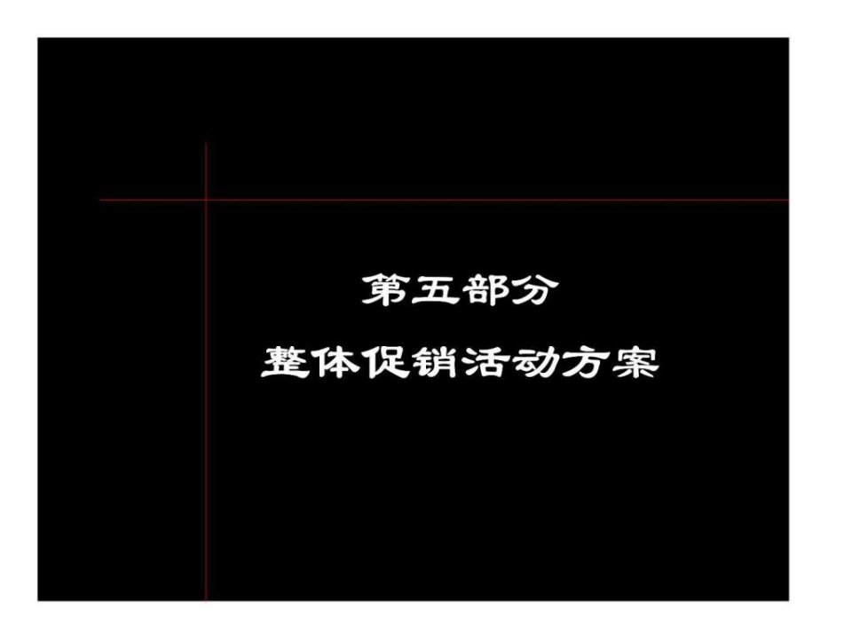 第五部分整体促销活动方案