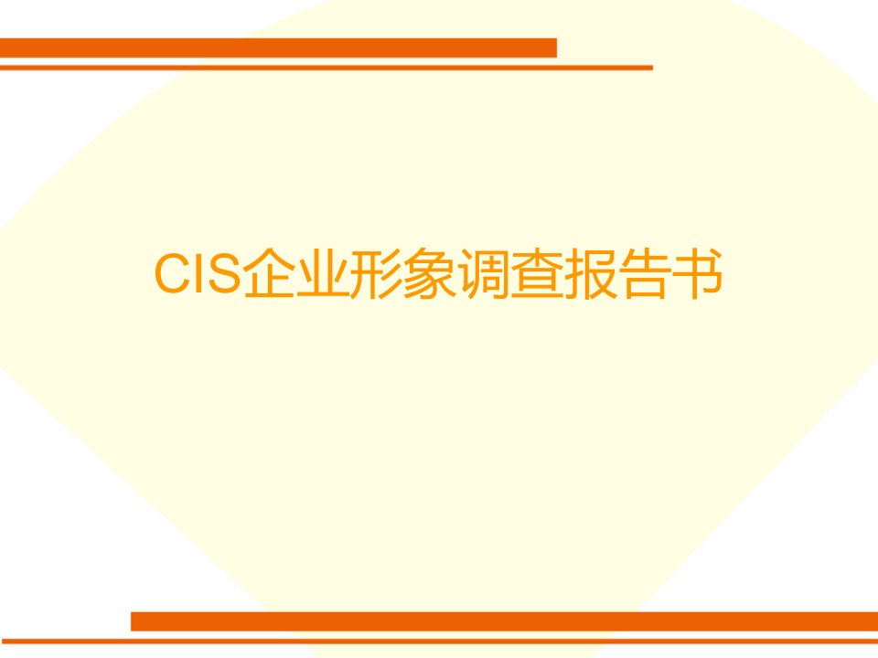 CIS企业形象调查报告书