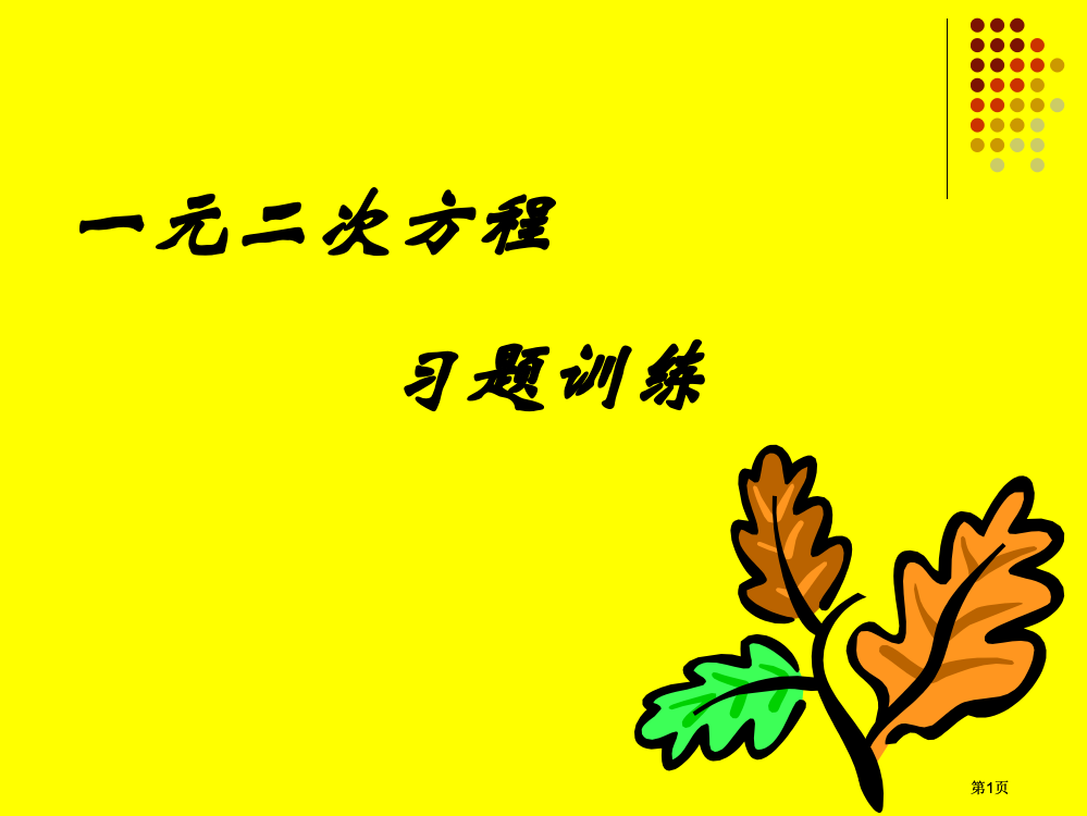 元二次方程习题训练市公开课金奖市赛课一等奖课件