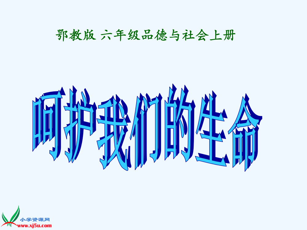 鄂教版品德与社会六年级上册《呵护我们的生命》执教课件