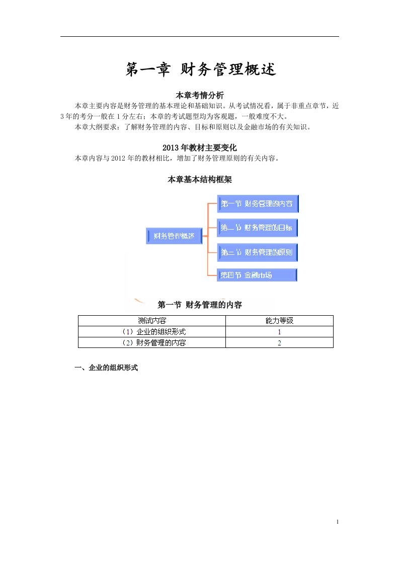 财务管理概述完整(1)