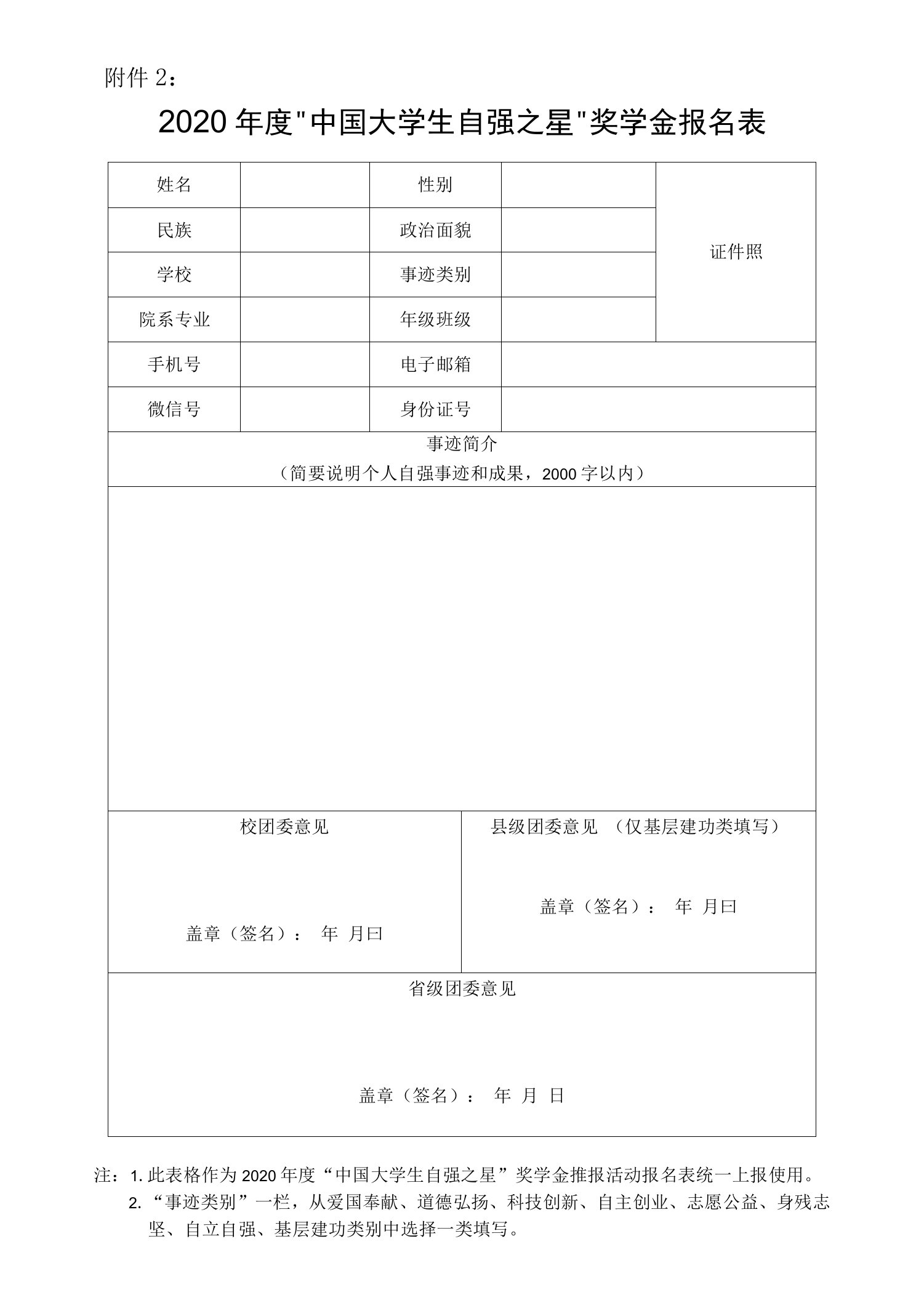 自强之星附件2、附件3