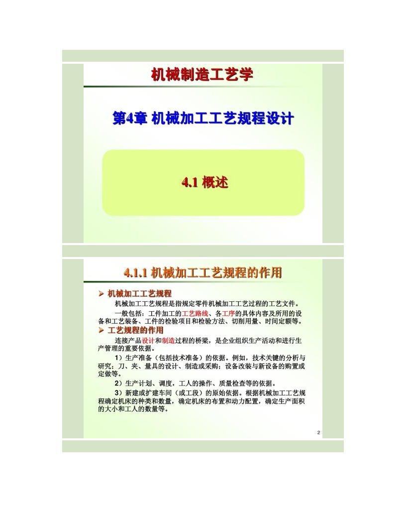 最新机械制造工艺学第4章机械加工工艺规程设计精