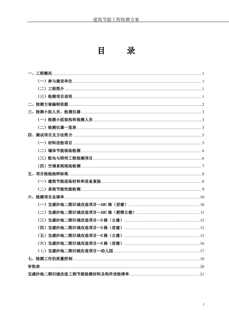 建筑节能工程检测方案