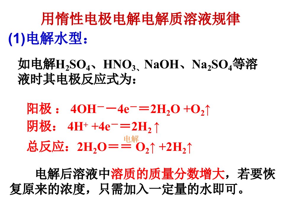 电解Na2SO4溶液的分析