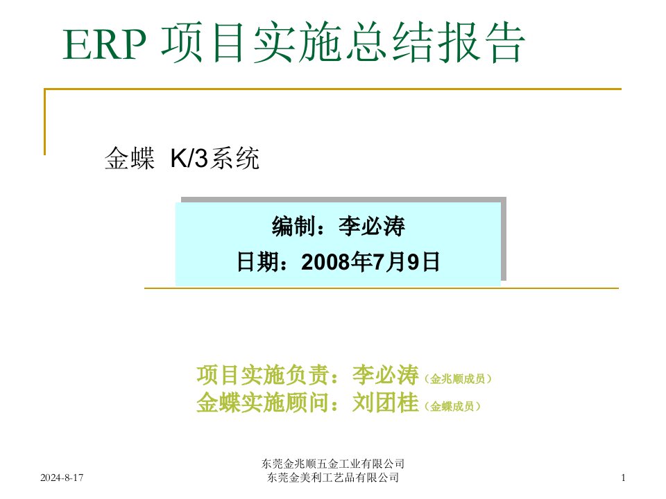 erp项目实施总结报告