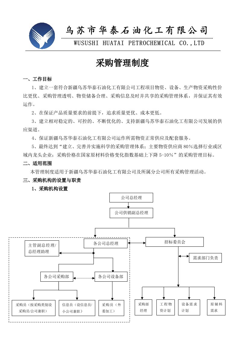 华泰采购管理制度