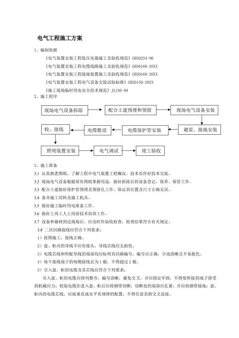 电气工程-电气仪表自控系统安装施工方案