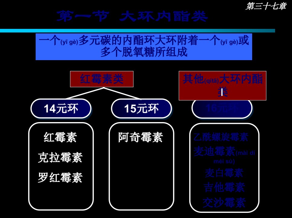 医学专题大环内酯类抗生素描述