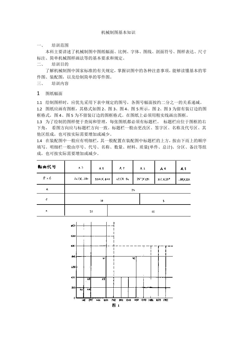 机械制图基础知识讲义