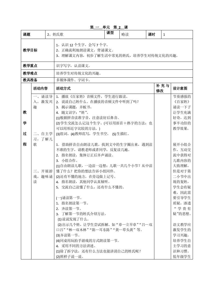 (部编)人教语文一年级下册一年级下册