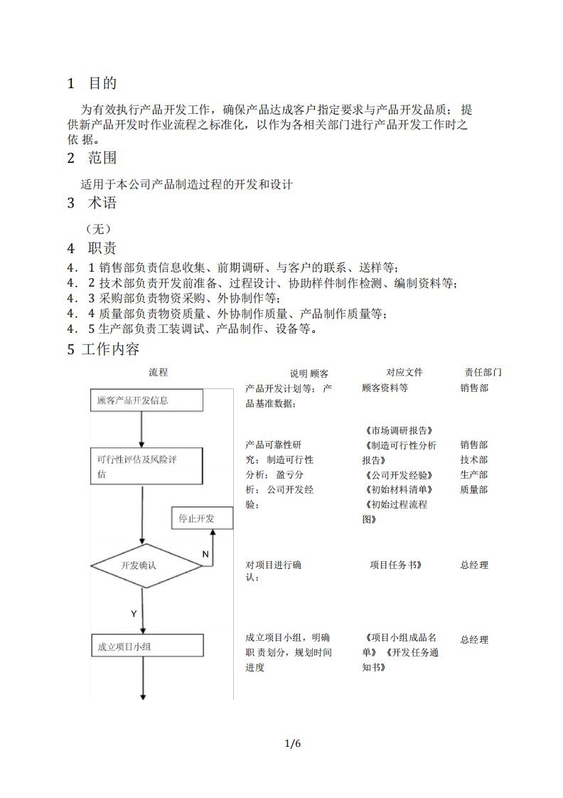 机械新产品开发管理流程